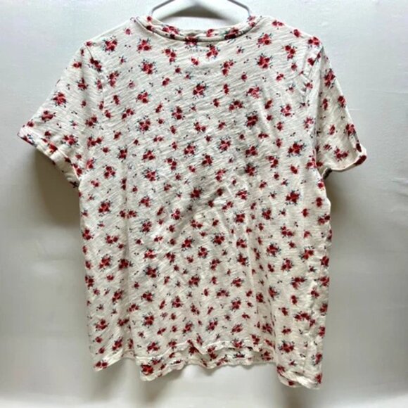 Torrid T-Shirt Women's Sz 0 Floral Print Relaxed Fit Short Sleeve Crewneck EUC - Picture 2 of 7